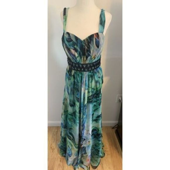 la femme dress sjze 6 LA FEMME 15911 maxi dress fancy - Picture 2 of 5